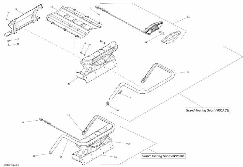 Skidoo  GRAND TOURING SPORT 550F XP, 2014 - Luggage Rack