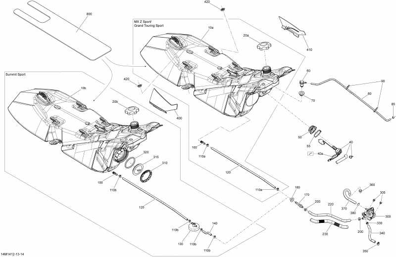  ski-doo GRAND TOURING SPORT 600 XP, 2014  - Fuel System