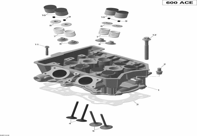    GRAND TOURING SPORT 600ACE XP, 2014 - Cylinder Head