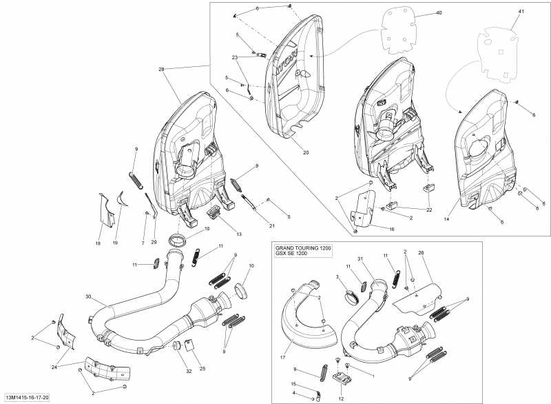 snowmobile Skidoo - Exhaust System