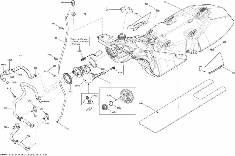  Skidoo GSX LE 600HOE XS, 2014  - Fuel System