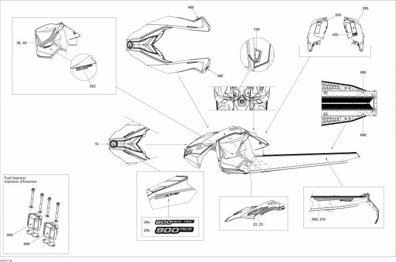 Ski-doo GSX LE 900ACE XS, 2014  - Decals