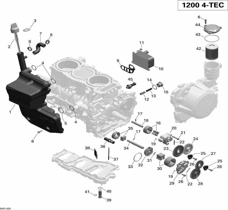 SkiDoo GSX SE 12004TEC XR, 2014 - Engine Lubrication