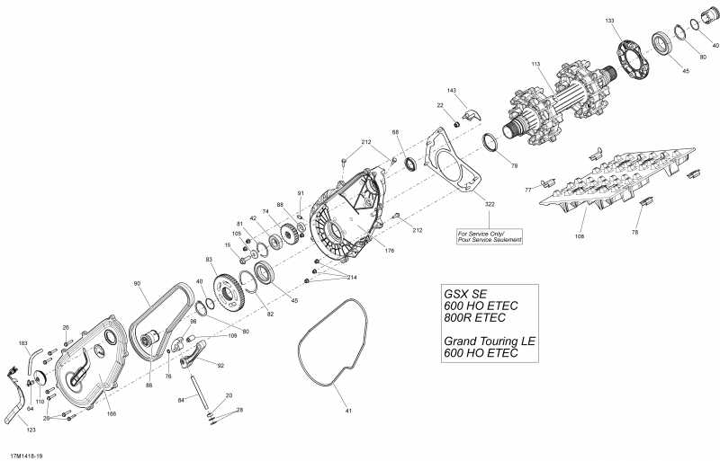 ��������  GSX SE 800RE XR, 2014 - Drive System 800r Etec