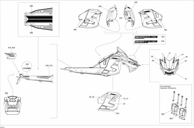 snowmobile  GSX SE 800RE XR, 2014 - Decals 800retrc