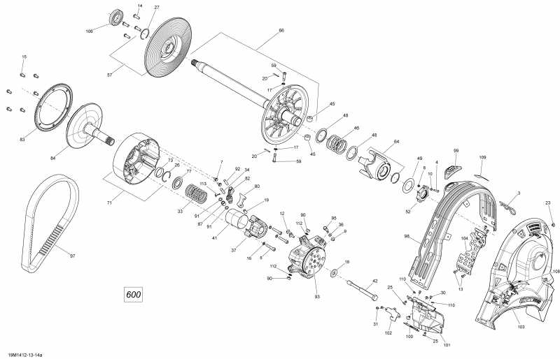 �������� Skidoo MXZ SPORT 600 REV-XP, 2014 - 19m1412