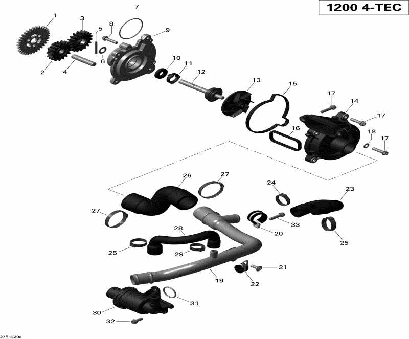  Ski-doo MXZ TNT 12004TEC XR, 2014  - Engine Cooling 1