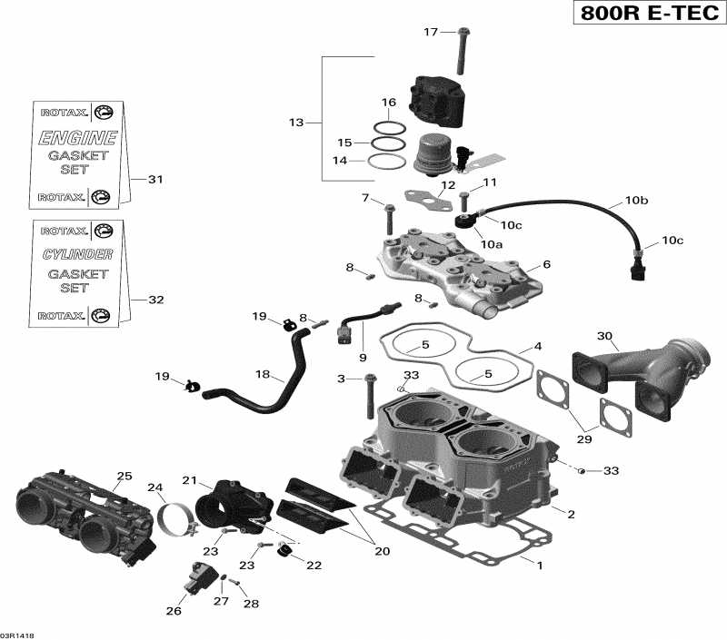 ski-doo  RENEGADE X 800RETEC XS, 2014 - Cylinder And Injection System