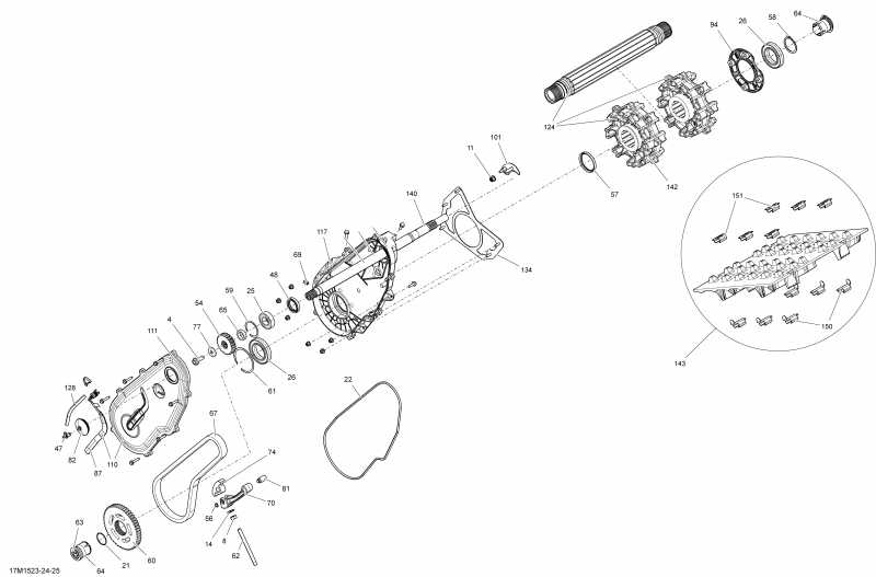 �������� Skidoo GSX SE 600HOETEC XR137, 2015 ������ - 17m1523