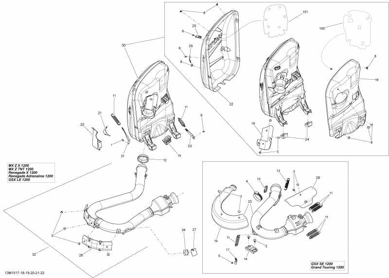 snowmobile  ����������� MXZ X 1200 XR120, 2015 - 13m1517