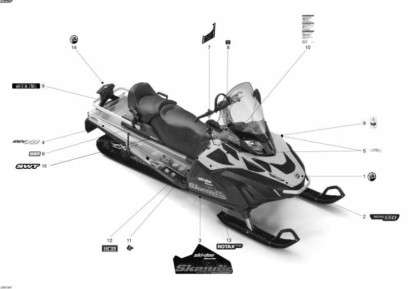  Skidoo Skandic SWT 550, 2015 - 33m1547