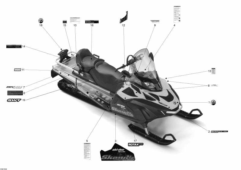  Ski Doo Skandic SWT 600 E-TEC, 2015 - 33m1549