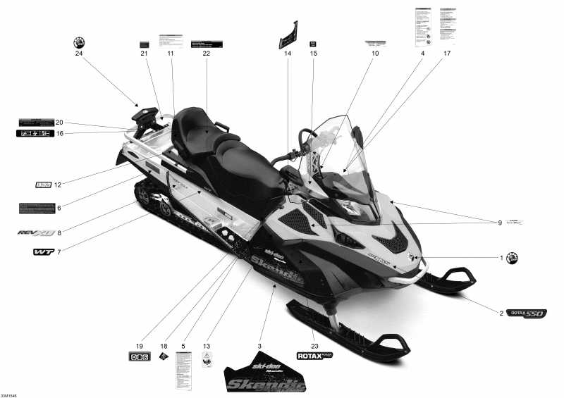  Ski-doo Skandic WT 550, 2015  - 33m1546