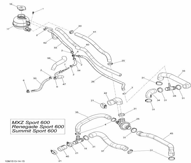  BRP SkiDoo Summit Sport 600 XP146, 2015  - 10m1515