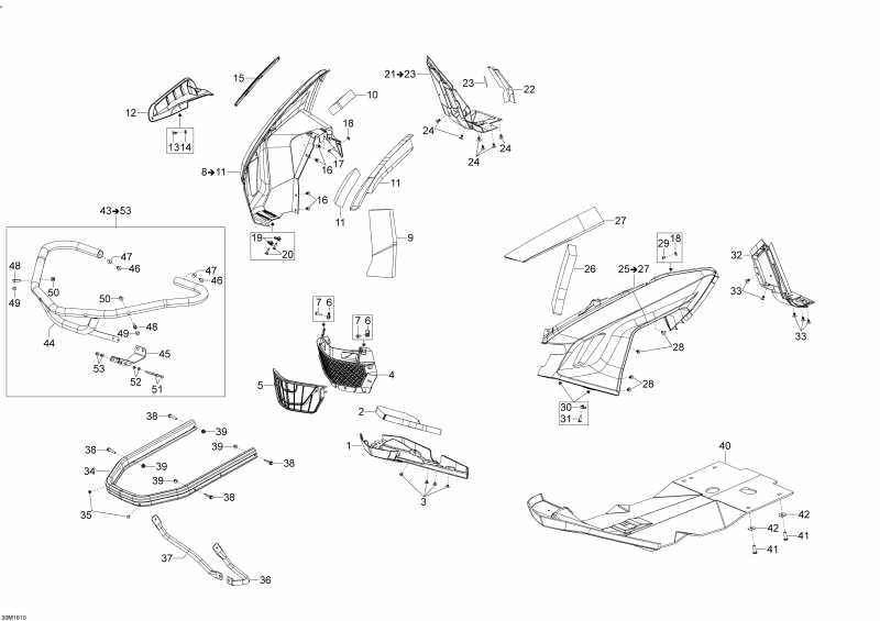 Skidoo EXPEDITION - LE-SE-Xtreme 2-STROKE, 2016 ������ - Bottom Pan