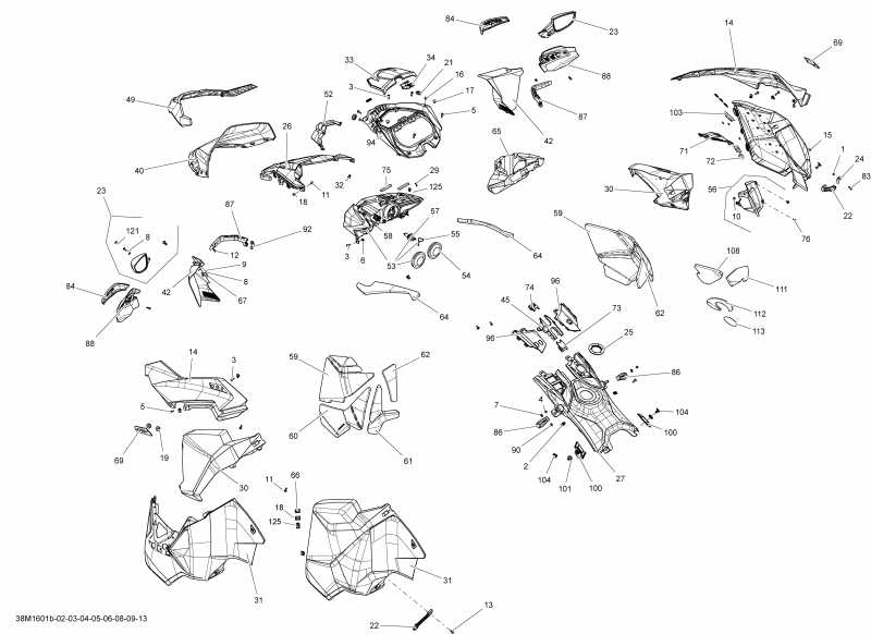 snowmobile Skidoo MXZ - 2-STROKE, 2016 - Hood Except Package Sport