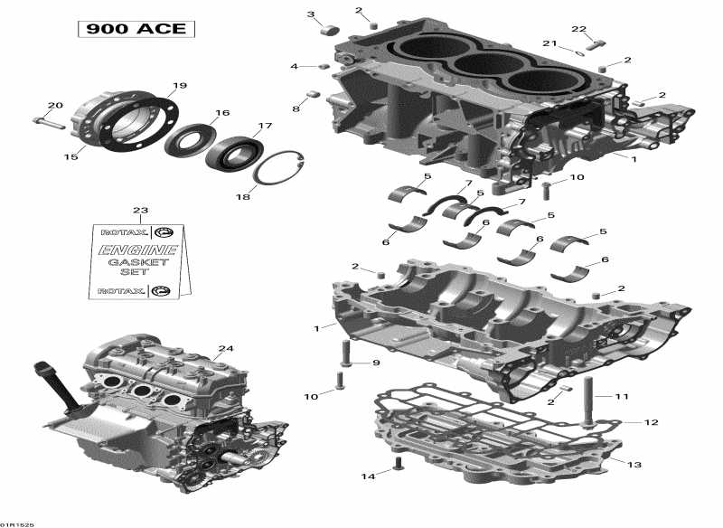 snowmobile Skidoo ����������� MXZ - 4-STROKE, 2016 - Crankcase 900 Ace