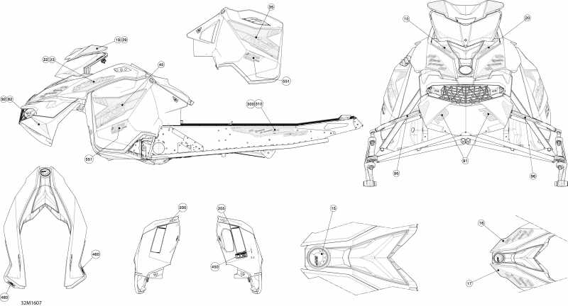 BRP SkiDoo  MXZ 600 RS, 2016 - Decals