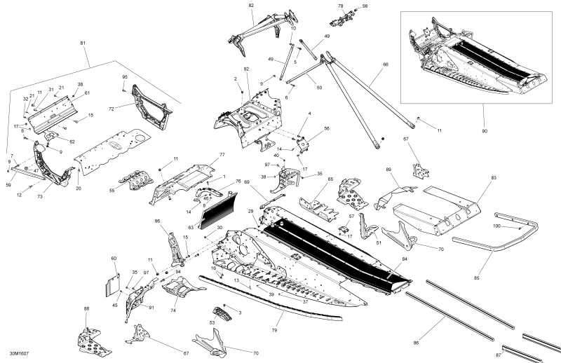 Skidoo  MXZ 600 RS, 2016 - Frame