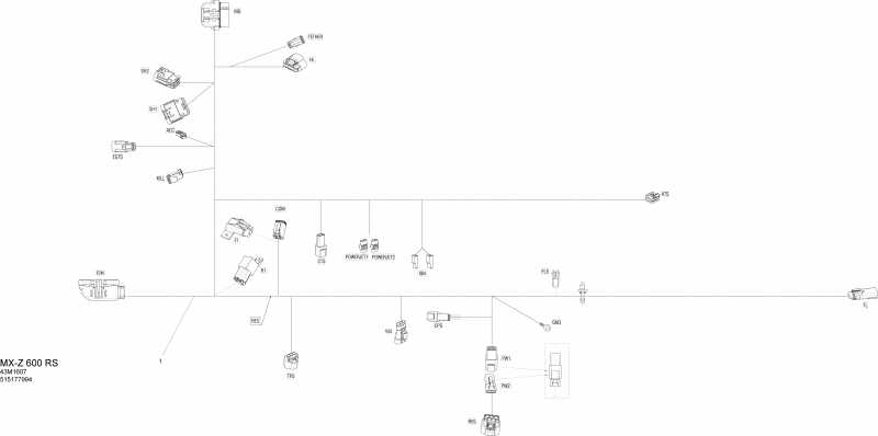 MXZ 600 RS, 2016 ������ - Electrical Harness