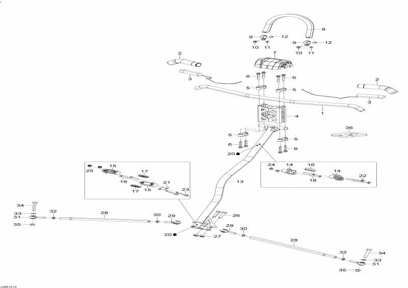 snowmobile SKIDOO SKANDIC - 4-STROKE, 2016 - Steering System
