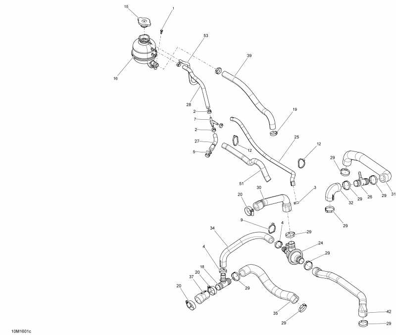 snowmobile SkiDoo SUMMIT, 2016 - Cooling System Ptek Engine