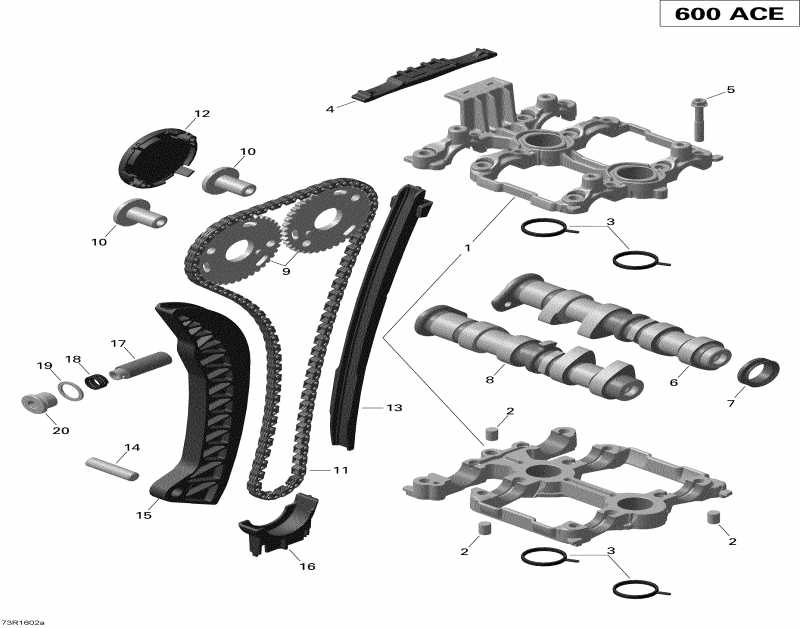 snowmobile  TUNDRA - LT-Sport_4-STROKE, 2016  - Camshafts And Timing Chain 600 Ace