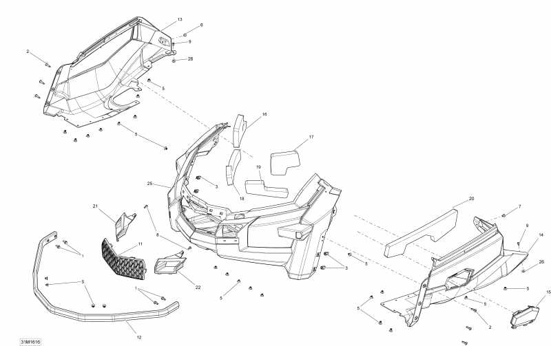 snowmobile Ski Doo  TUNDRA - LT-Sport_4-STROKE, 2016 - Bottom Pan