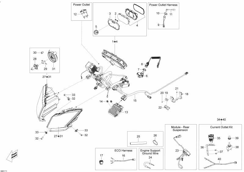 snowmobile Skidoo EXPEDITION - 4-STROKE - LE-SE, 2017 - Electrical System