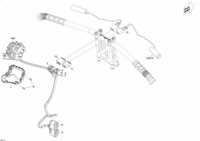 snowmobile Skidoo  EXPEDITION - 4-STROKE - LE-SE, 2017 - Steering Wiring Harness