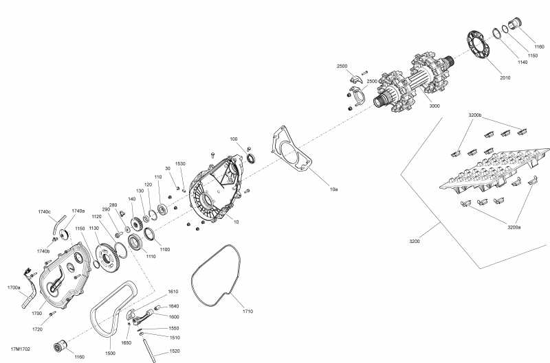 Ski Doo FREERIDE, 2017 - Drive System All Models