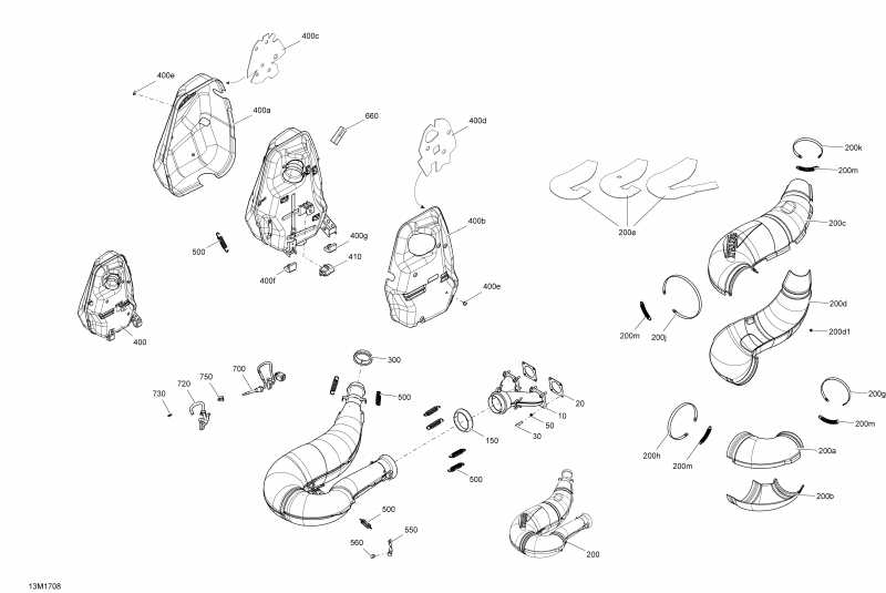 ��������  GRAND TOURING - 2-STROKE, 2017 - Exhaust System All Models