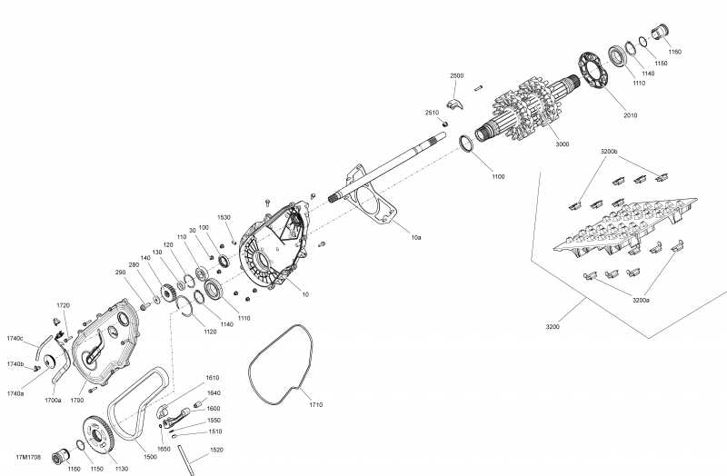 BRP SkiDoo ����������� GRAND TOURING - 2-STROKE, 2017 - Drive System All Models