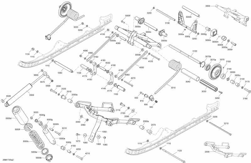 snowmobile Skidoo ����������� MXZ - 2-STROKE - 600 CARB_600HO E-TEC_800R E-TEC, 2017 - Rear Suspension Package Sport Superior