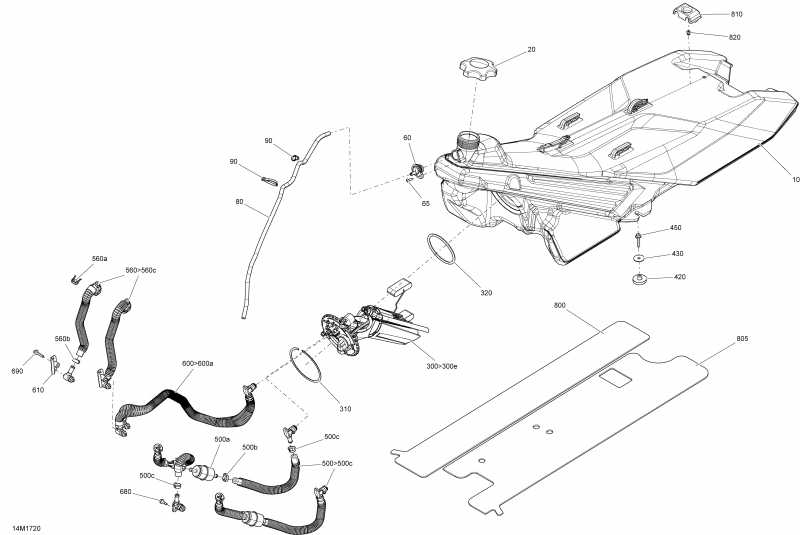 �������� Ski-doo MXZ - 2-STROKE - 850 E-TEC, 2017 ������ - Fuel System All Models