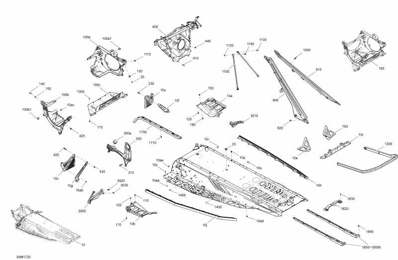  Ski Doo  MXZ - 2-STROKE - 850 E-TEC, 2017 - Frame All Models