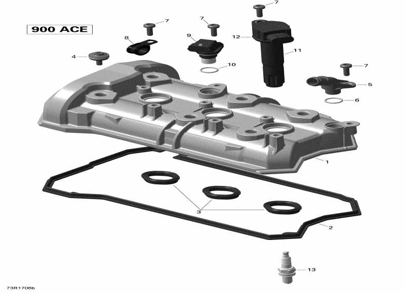 BRP  MXZ - 4-STROKE, 2017 - Valve Cover 900 Ace