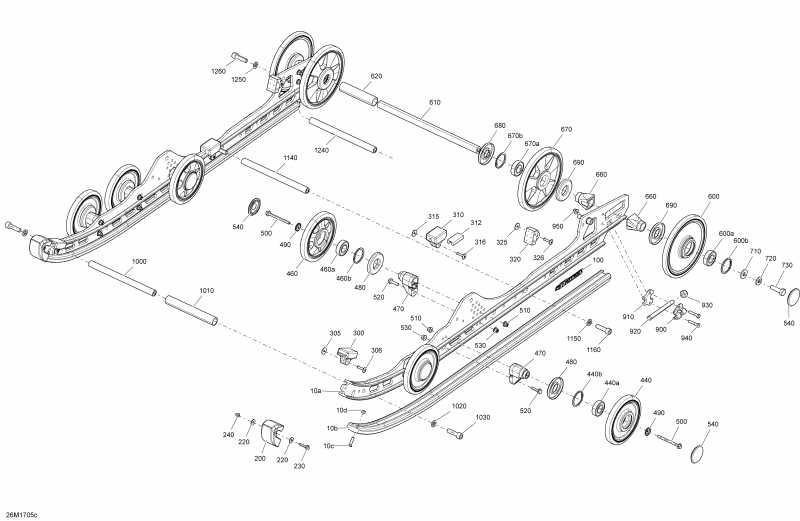  Ski Doo MXZ - 4-STROKE, 2017  - Rear Suspension Rmotion Inferior