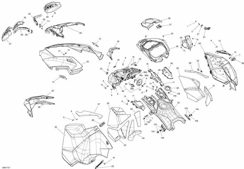 snowmobile  MXZ 600 RS, 2017  - Hood