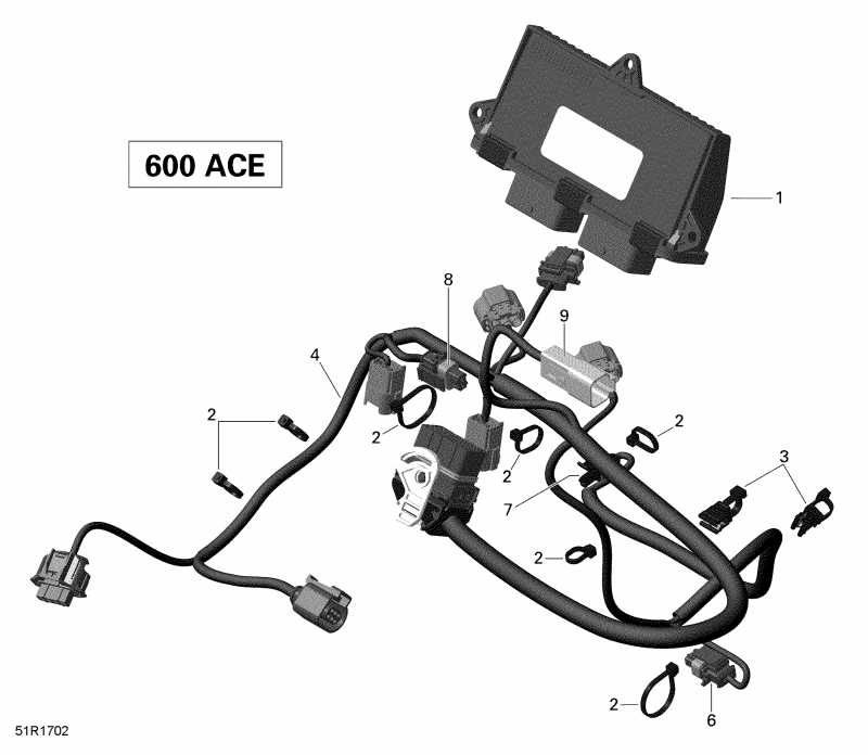��������  RENEGADE - 4-STROKE, 2017 ������ - ��������� ���� �������� � Electronic Module 600 Ace