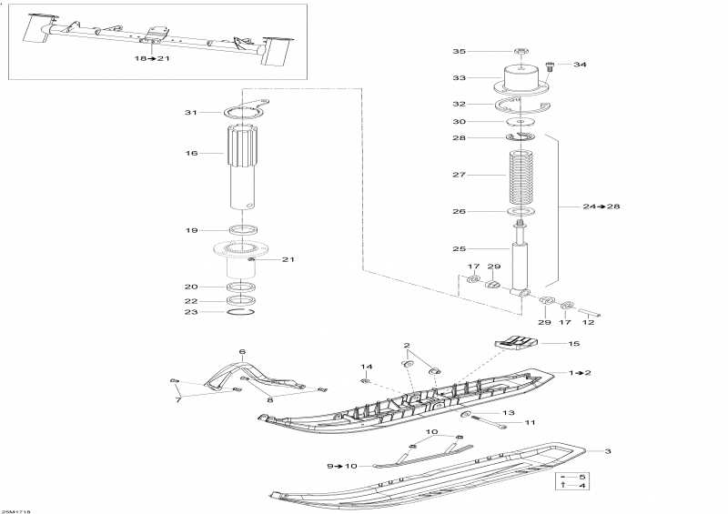 �������� Skidoo ������ SKANDIC - 4-STROKE - WT-SWT, 2017 - Front Suspension And Ski