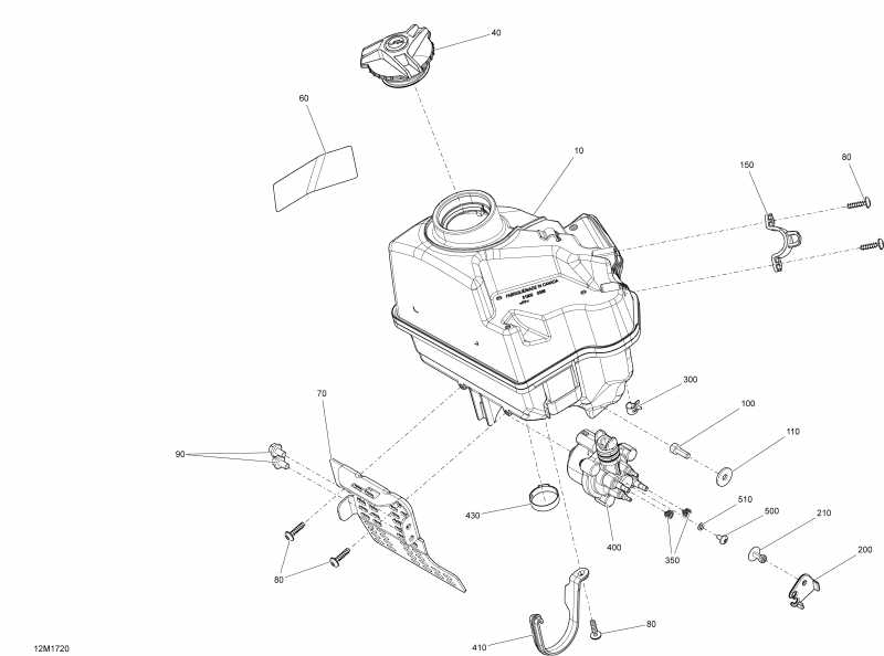 snowmobile Skidoo SUMMIT - 850 E-TEC, 2017  - Oil System All Models