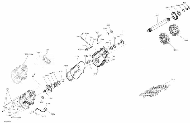 snowmobile Skidoo SUMMIT - 850 E-TEC, 2017  - Drive System All Models