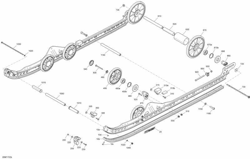 �������� ski-doo SUMMIT - 850 E-TEC, 2017 - ������ �������� Without Ice Scratcher Inferior