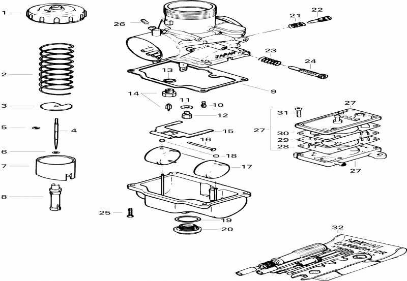  BRP SkiDoo Elan 247, 1996  - Carburetor