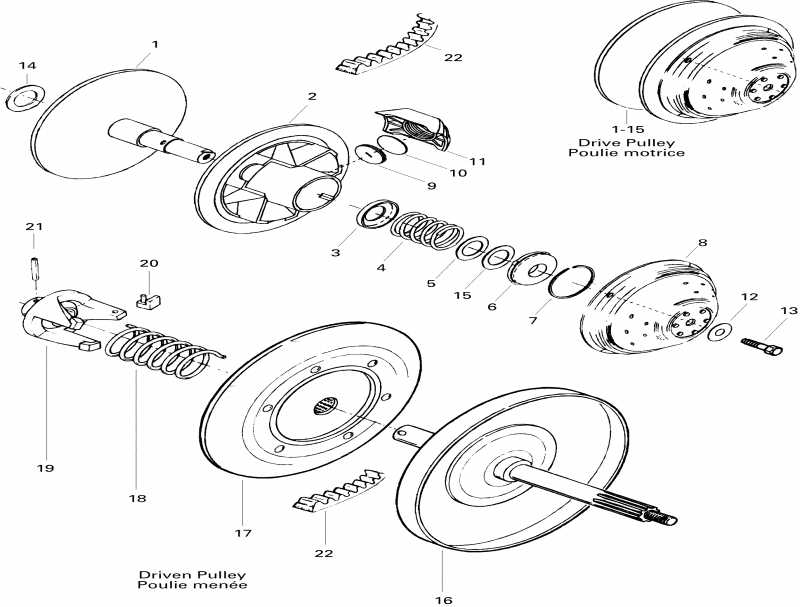  Skidoo  Elan 247, 1996 - Pulleys System