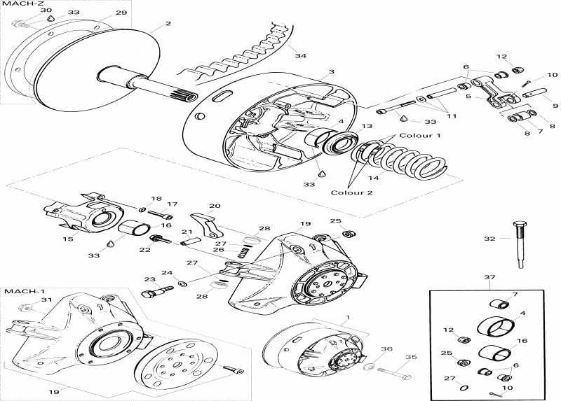  Ski-doo Formula III LT, 1996 - Drive Pulley Iii Lt