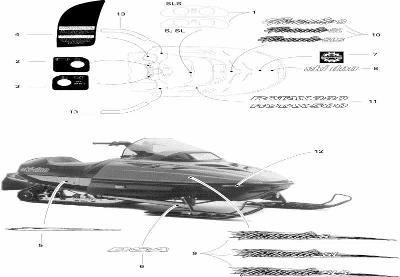 SkiDoo - Decals Formula Sl