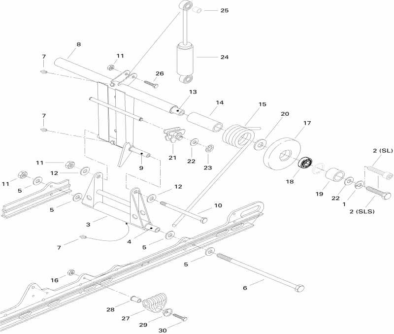 snowmobile Ski Doo  Formula SLS, 1996 - Rear  mula Sls