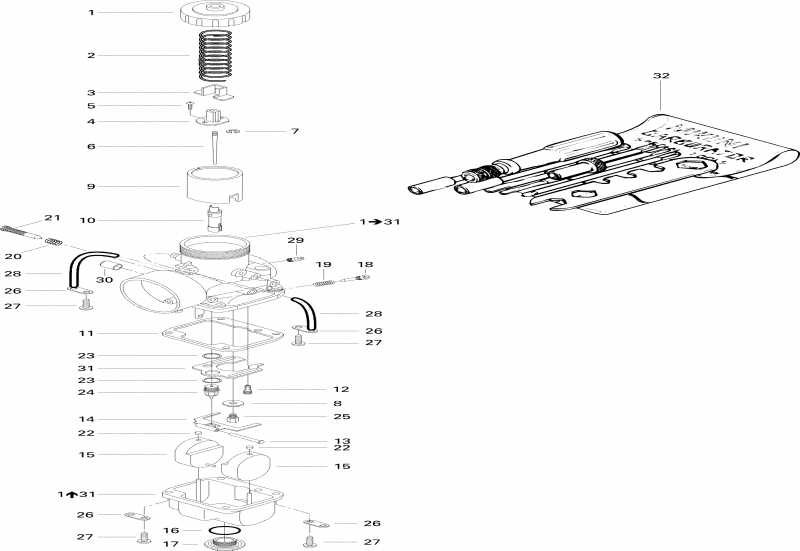 BRP SkiDoo Formula SS, 1996 ������ - Carburetor Formula Ss